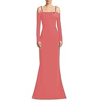 Women's Mermaid Prom Dresses Long Cold-Shoulder Straps Evening Party Gowns