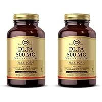 Solgar DLPA 500 mg, 100 Vegetable Capsules - Free Form DL-Phenylalanine - Supports Central Nervous System - Vegan, Gluten Free, Dairy Free, Kosher - 100 Servings (Pack of 2)