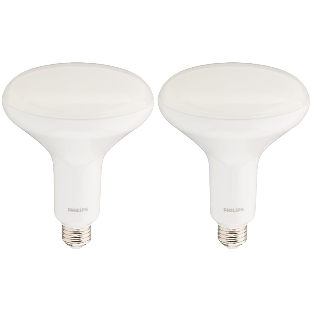 PHILIPS LED 457010 9w BR40 LED Dimmable Flood Soft White Bulb-65w equiv, 1 Count (Pack of 2)