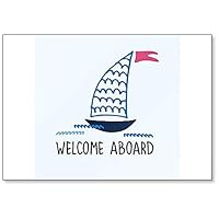 Welcome Aboard. Boat Trips. Boat Tours, Sea or River Cruise Routes Banner Classic Fridge Magnet