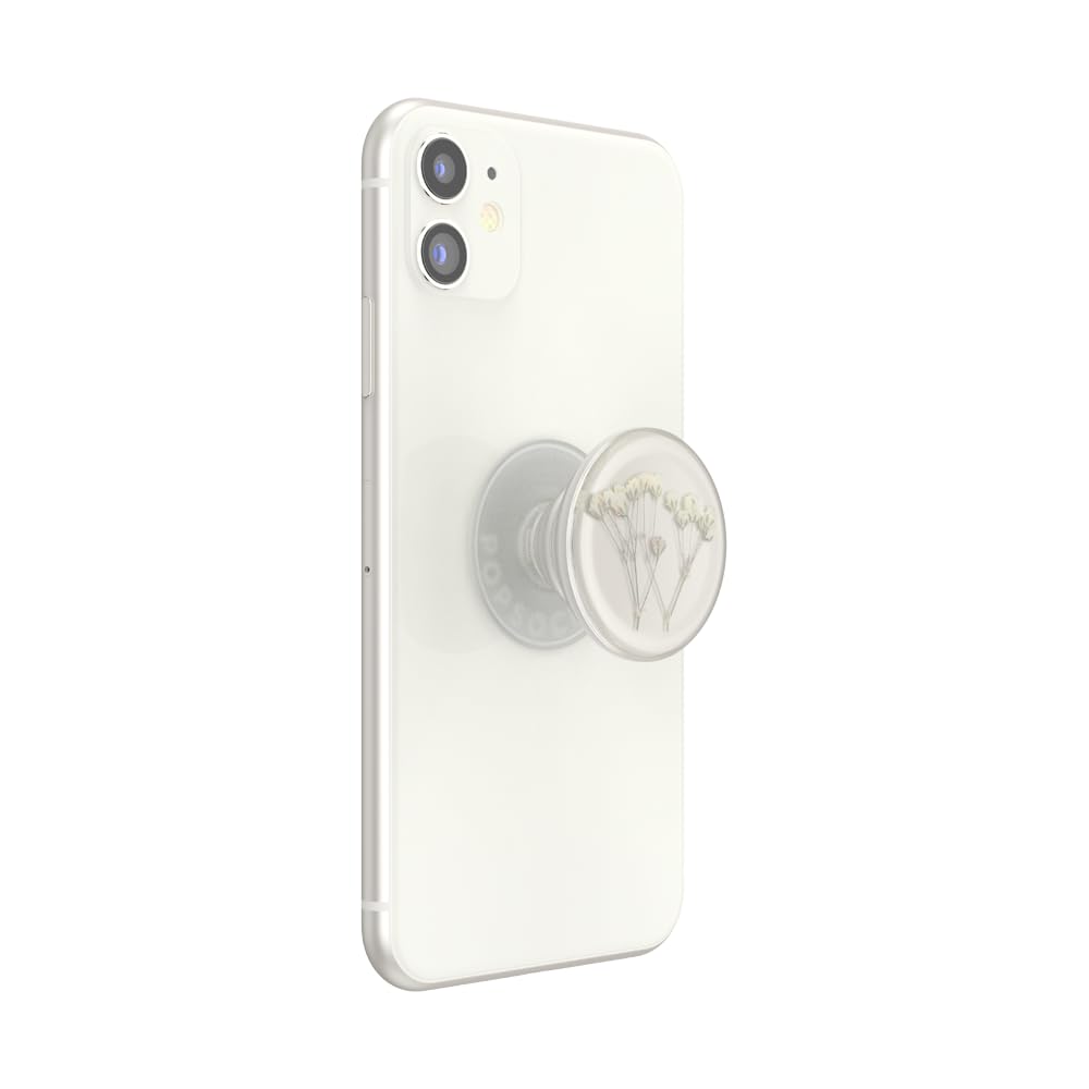 POPSOCKETS Phone Grip with Expanding Kickstand - Pressed Flower Baby's Breath