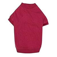 Zack & Zoey T-Shirts for Dogs Brightly Colored Dog Tshirt with Warm Elastic Neck Sleeves (Small/Medium Raspberry)