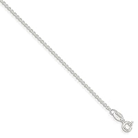 925 Sterling Silver Cable Chain Necklace Jewelry for Women in Silver Choice of Lengths 16 18 20 24 22 26 30 36 and Variety of mm Options