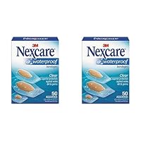 Nexcare - 9324 Waterproof Bandage, Assorted Size, Clear (packaging may vary) (Pack of 2)