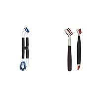 OXO Good Grips Kitchen Appliance Cleaning Set - Cleaning Brush Set - Black, White, Blue & Good Grips Deep Clean Brush Set
