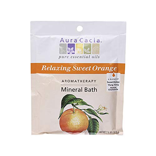 Aura Cacia Relaxing Sweet Orange Aromatherapy Mineral Bath | 2.5 oz. Packet