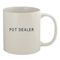 Pot Dealer - Ceramic 11oz White Mug, White