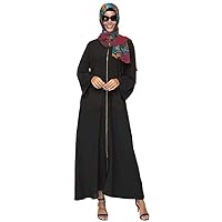 Women's Long Sleeve Maxi Dress Muslim Abaya Simple Modern Islamic Arabic Style Casual Dress