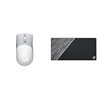 ASUS ROG Keris Wireless AimPoint Gaming Mouse & ROG Sheath Black Mouse Pad Bundle (36000 DPI, 5 Buttons, Tri-Mode Connectivity)