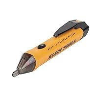 Klein Tools NCVT1P Voltage Tester, Non-Contact Low Voltage Tester Pen, 50V to 1000V AC, Audible and Flashing LED Alarms, Pocket Clip