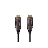 Monoprice 8K Ultra High Speed Fiber Optic Certified HDMI Cable - HDMI 2.1, 8K@60Hz, 4K@120Hz, 48Gbps, HDR, VRR, Active Optical Cable (AOC), 49ft, Black