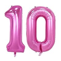Pink Number 10 Balloon, 40 Inch