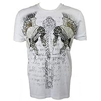 KONQUEST Platinum Men's Gladiator Print T-Shirt White (KQTS030) Size 38 Medium