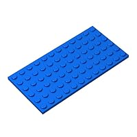 Classic Blue Plates Bulk, Blue Plate 6x12, Building Plates Flat 10 Piece, Compatible with Lego Parts and Pieces: 6x12 Blue Plates(Color: Blue)