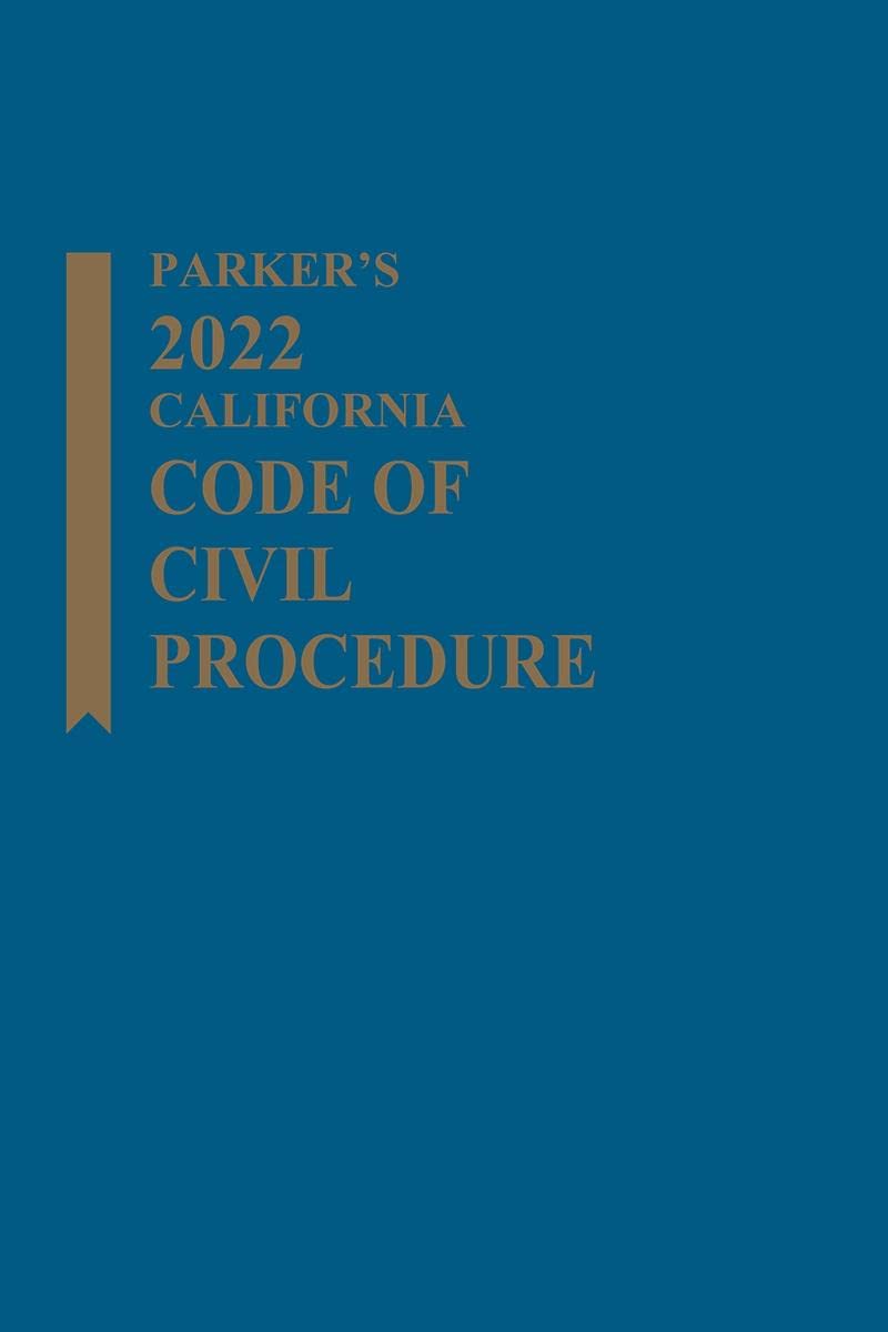 Mua Parker's California Code of Civil Procedure 2022 Edition trên