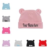 Personalized Hat for New Baby Boy or Girl, Custom Name Little Kids Cotton Hat New Infant Cap with Name