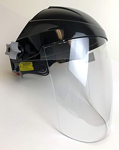 OTOS Professional Face Shield-Premium Headgear 3D Curved High Density Clear Lens with Adjustable Headband, Made in Korea
