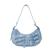 Y2k Purse for Women, Gothic Faux Leather Hobo Bags for Women, Trendy Small Women's Shoulder Handbags with Studded