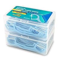 WATSONS Round Dental Floss Picks Wide Bow Box 50's x 2-Slides Easily Between Teeth and Gums to Remove Food Debris and Plaque,with Durable & Shred Resistant Floss