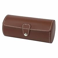 3 Slots Watch Roll Travel Case Chic Portable Vintage Leather Display Watch Storage Box with Slid in Out Watch Organizers (Color : D)