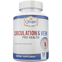 Circulation & Vein Pro Supplement - Contains Niacin, L-Arginine, Ginger, Cayenne Pepper, Hawthorn & Diosmin - 90 Capsules