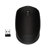 Logitech M170 2. 4GHz Wireless 3-Button Optical Scroll Mouse W/Nano USB Receiver (Black) (Renewed)