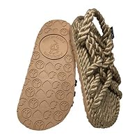 New Nomadic State of Mind JC Sandal with Sole – All-Rope Six Cross Strap - Handmade Adjustable Rope Shoes – Machine Washable – Vegan Friendly – Secure Fitting, Long Lasting & Comfortable Feel – for Men & Women
