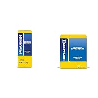 Preparation H Hemorrhoid Symptom Relief Bundle with 2oz Ointment Tube & 12 Count Suppositories