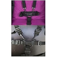 Replacement Parts/Accessories to fit J is for Jeep Stroller Products for Babies, Toddlers, and Children (5 Point Harness Buckle w/Clips+Straps)