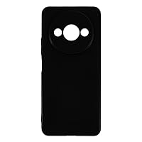for Xiaomi Redmi A3 4G Case, Soft TPU Back Cover Shockproof Silicone Bumper Anti-Fingerprints Full-Body Protective Case Cover for Redmi A3 4G (6.71 Inch) (Black)