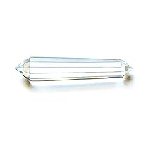 Natural Tibet Himalayan High Altitude Clear Crystal Quartz 12 Or 24 Sided Facet Vogel Style Double Termination Wand Point Inspired Spiritual Reiki Healing (2inches 12 Sided Quartz Wand)