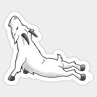 Goat Stretching Yoga Exercise Animal Lover Vinyl Sticker