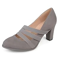 Journee Collection Comfort Sole Triple Elastic Strap Chunky Heels
