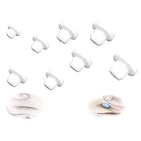 8PCS Belly Button Shaper Silicone Plug Navel Trainer After Tummy Tuck for Liposuction,Umbilical Hernia Repair (T-Shaped,Pack of 8) White