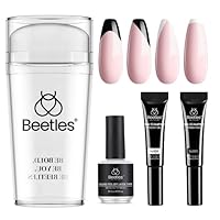 Beetles Gel Nail Polish Kit, 6 Colors Gel Polish Set with Beetles Stamp Gel 4Pcs Silicone Nail Stamp Kit