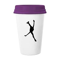 Sports Physical Education Skating Player Coffee Mug Glass Pottery Ceramic Cup Lid Gift