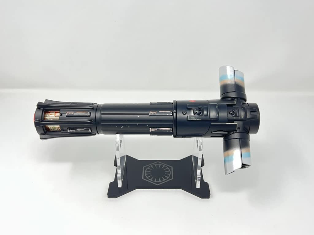 Star Wars Galaxy's Edge Kylo Ren Legacy Lightsaber Hilt with Custom Engraved Display Stand
