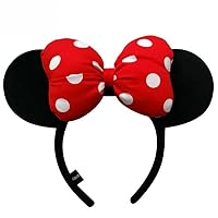 MoneyMagnetSoni Mouse Ears for Women Girls Boys Kids Polka Dot Headbands for Cosplay Costume Party Princess Decoration Birthday Party Trip Vacation
