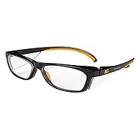 KleenGuard™ Maverick Eye Protection, (49312), Clear Anti-Glare Lenses with Black Frame and Orange Tips (Qty 1)