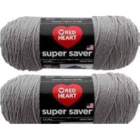 Bulk Buy: Red Heart Super Saver (2-Pack) (Dusty Grey, 7 oz Each Skein)