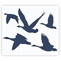 Geese Flying Boys Room Wall Decals Vinyl Art Stickers Hunting Man Cave Decor Deep Blue