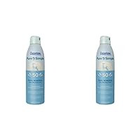 Coppertone Pure and Simple Zinc Oxide Mineral Sunscreen Spray SPF 50, Water Resistant, Broad Spectrum SPF 50 Sunscreen for Sensitive Skin, 5 Oz Spray (Pack of 2)