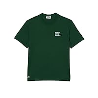 Lacoste Short Sleeve Classic Fit Tee Shirt W/Graphics on Front and Back