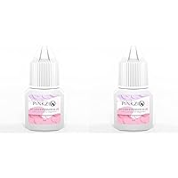 DIY Lash Extension Glue, Sensitive Adhesive, Clear Eyelash for Self Application at Home, 2-3 Sec Fast Drying for Cluster Lashes, 0.16 Fl Oz (Pack of 2)