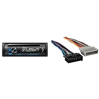 Pioneer DEH-S4220BT Single-Din Bluetooth CD Receiver with USB/AUX Inputs & Metra 70-1817 Radio Wiring Harness for Chrysler/Jeep 1984-2006 Harness, Multicolored