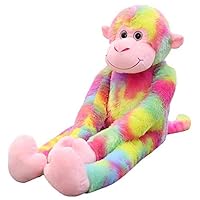 Cuddly Big Soft Toys Rainbow Monkey Doll, Plush Monkey Stuffed Animals Toy Cushion Doll, Long Arm Monkey Plushie Toys Best Birthday Christmas Great Gifts for Children Kids Baby Toys (Brown, 9 