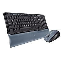 Logitech S520 Cordless Desktop Keyboard and Laser Mouse (Black/Grey)