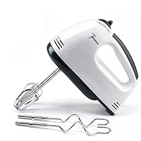 Hand Mixer Electric 7-Speed Hand-Held Electric Whisk for Kitchen Baking Cake Mini Egg Cream Food Beater - 2 Beaters-2 Dough Hooks