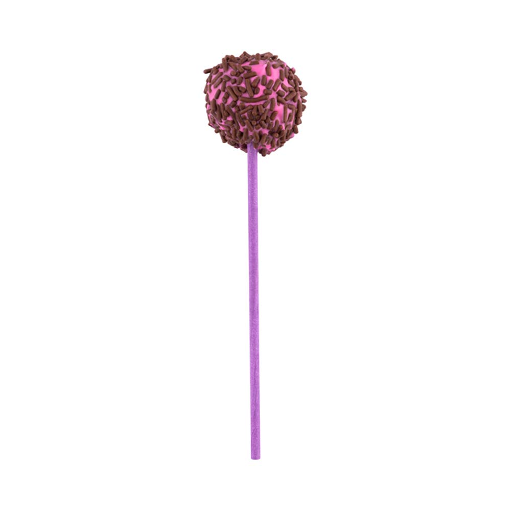 Restaurantware 5.9 Inch Cake Pop Sticks, 100 Biodegradable Lollipop Sticks - Compostable, Multipurpose, Purple Paper Colored Cake Pop Sticks, Food Grade, For Desserts Or Crafts