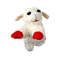 Multipet INTERNATIONAL 843140 Lambchop Plush Squeak Toy Mini for Pets, 6-Inch, White, Small